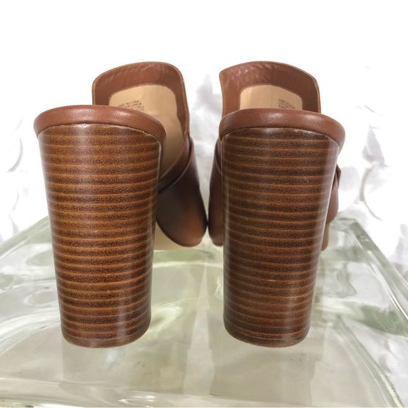 Michael Kors LUGGAGE Cooper Vachatta open toe Mules size 10 NEW - Picture 3 of 9